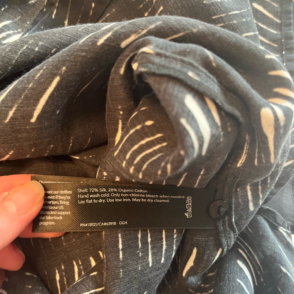 Eileen Fisher Silk Organic Cotton Dash Shirtdress - Picture 7 of 7